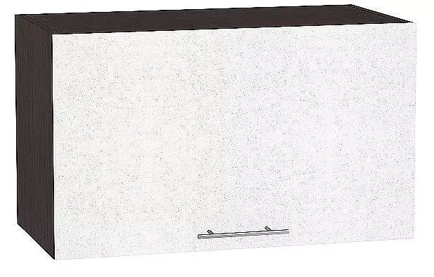 Шкаф верхний горизонтальный глубокий Валерия-М 600 Белый металлик/Венге