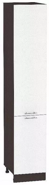 Шкаф пенал с 2-мя дверцами Валерия-М 400х2140 Белый металлик/Венге