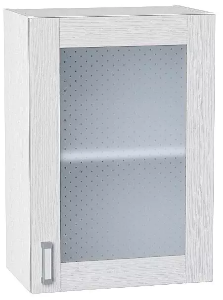 Шкаф верхний с 1-ой остекленной дверцей Лофт 720х500 Snow Veralinga/Белый