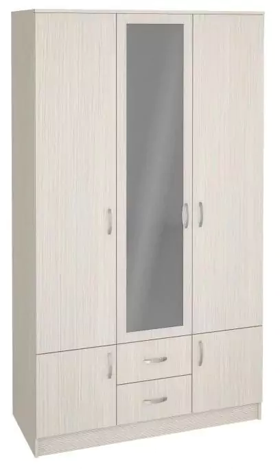Шкаф распашной Ронда (Бассо) трехдверный дизайн 3