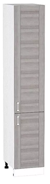 Шкаф пенал с 2-мя дверцами Лофт 400 (для верхних шкафов высотой 720) Cappuccino Veralinga/Белый