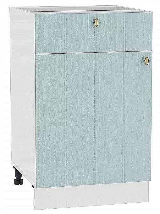 Шкаф нижний с 1-ой дверцей и ящиком Прованс 500 Голубой/Белый