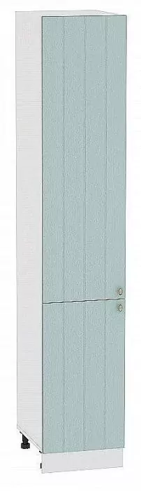 Шкаф пенал с 2-мя дверцами Прованс 400Н (для верхних шкафов высотой 920) Голубой/Белый