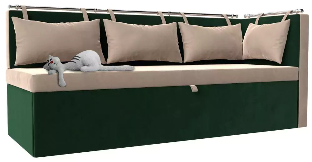 Кухонный диван Метро с углом слева дизайн 4