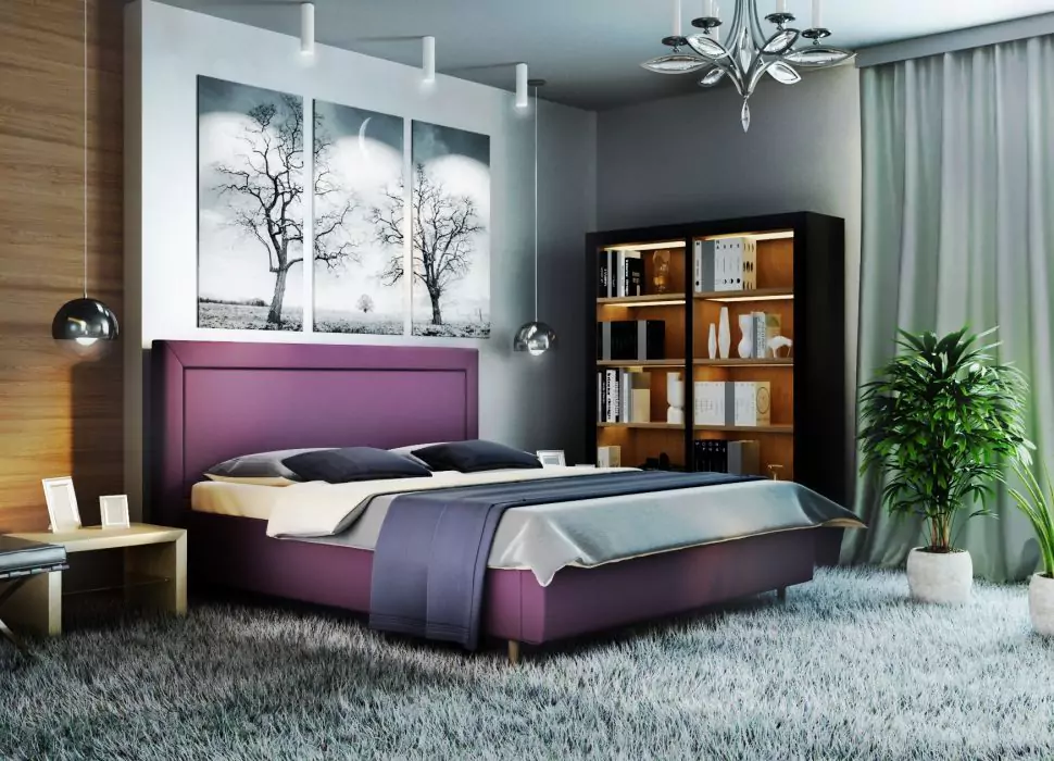 Кровать двуспальная Афина с подъемным механизмом дизайн 20