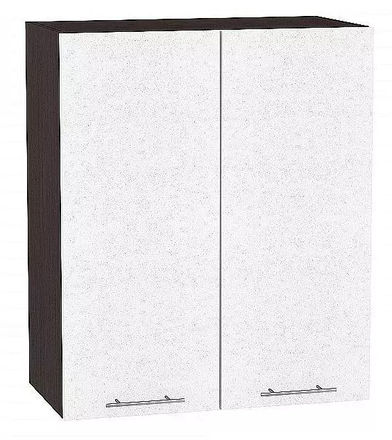 Шкаф верхний с 2-мя дверцами Валерия-М 720х600 Белый металлик/Венге