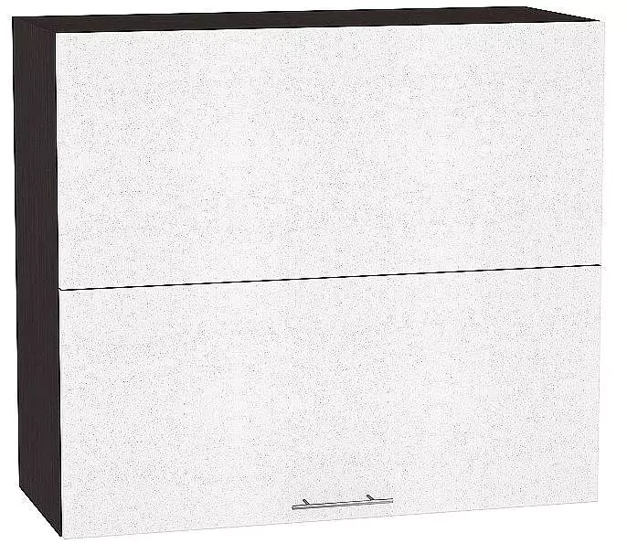 Шкаф верхний горизонтальный Валерия-М с подъемным механизмом 920х800 Белый металлик/Венге
