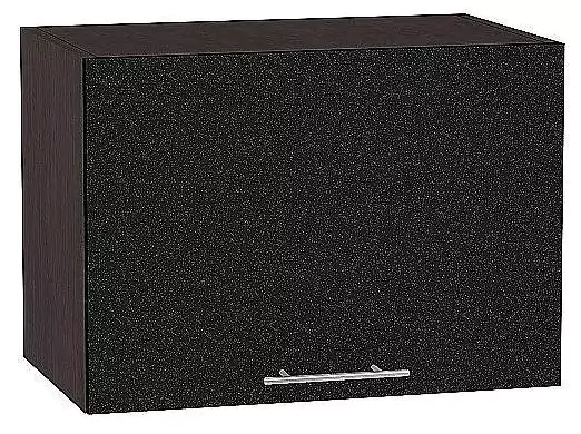 Шкаф верхний горизонтальный глубокий Валерия-М 500 Черный металлик/Венге