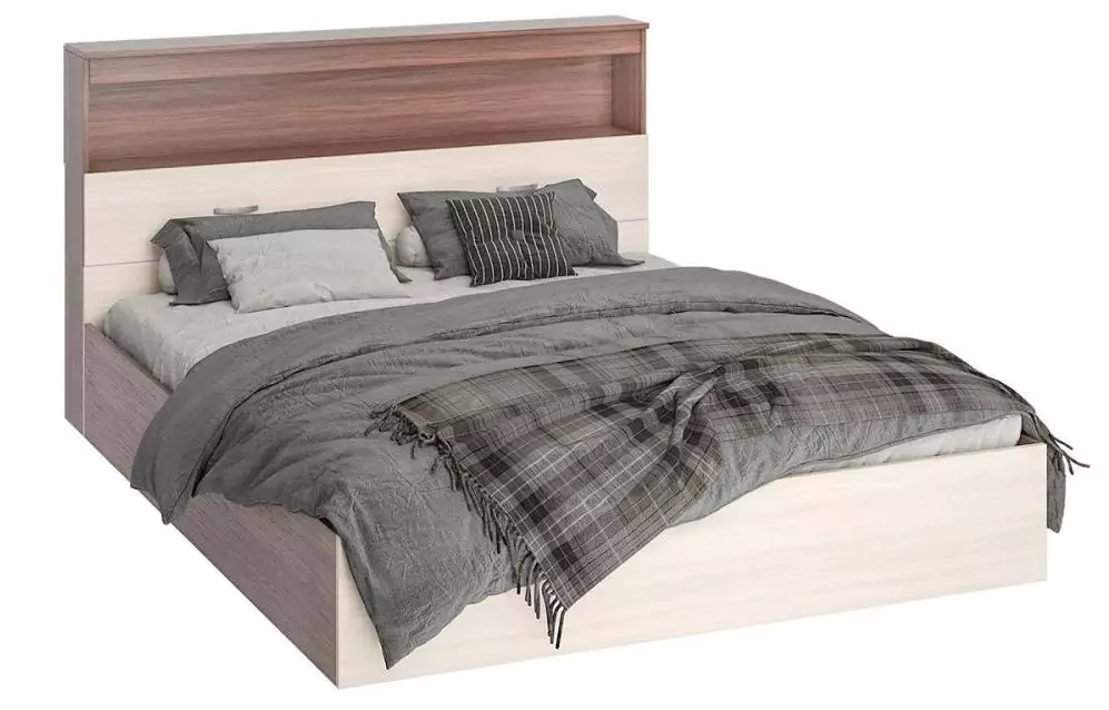 Двуспальная кровать с прикроватным блоком Ронда дизайн 2