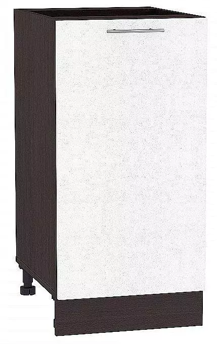 Шкаф нижний с 1-ой дверцей Валерия-М 400 Белый металлик/Венге