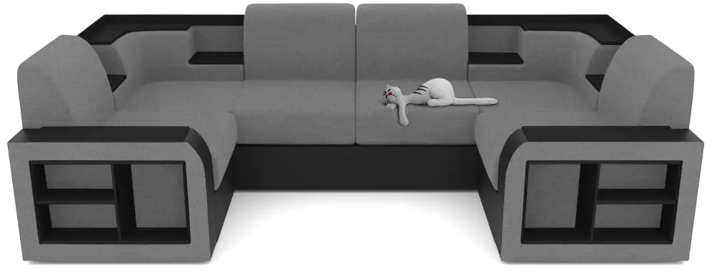Угловой диван с полкой Ника (Андерсен) П дизайн 3