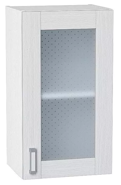 Шкаф верхний с 1-ой остекленной дверцей Лофт 720х400 Snow Veralinga/Белый