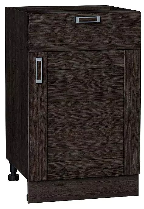 Шкаф нижний с 1-ой дверцей и ящиком Лофт 500 Wenge Veralinga/Венге