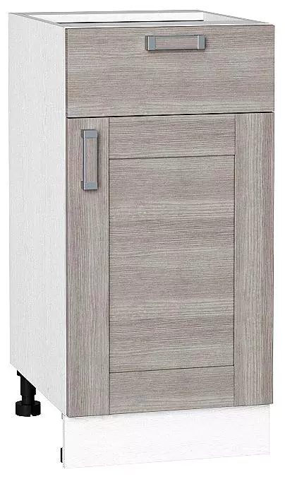 Шкаф нижний с 1-ой дверцей и ящиком Лофт 400 Cappuccino Veralinga/Белый
