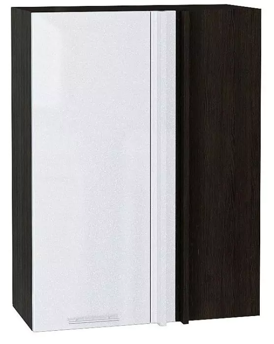 Шкаф верхний прямой угловой Валерия-М 920 Белый металлик/Венге