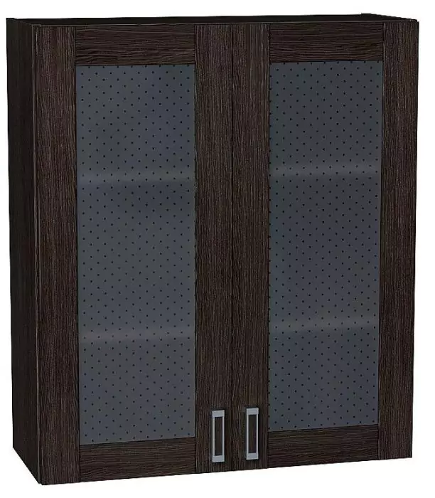 Шкаф верхний с 2-мя остекленными дверцами Лофт 920х800 Wenge Veralinga/Венге