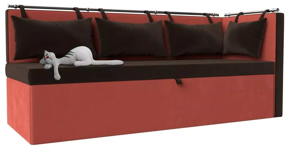 Кухонный диван Метро с углом справа дизайн 5