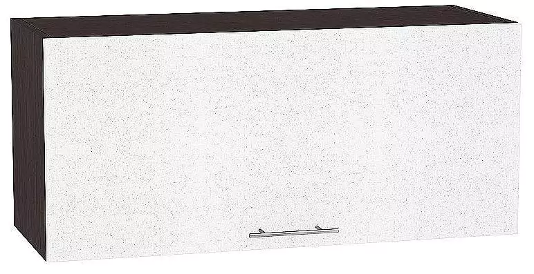 Шкаф верхний горизонтальный глубокий Валерия-М 800 Белый металлик/Венге