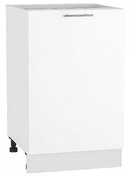 Шкаф нижний с 1-ой дверцей Валерия-М 500 Белый глянец/Белый