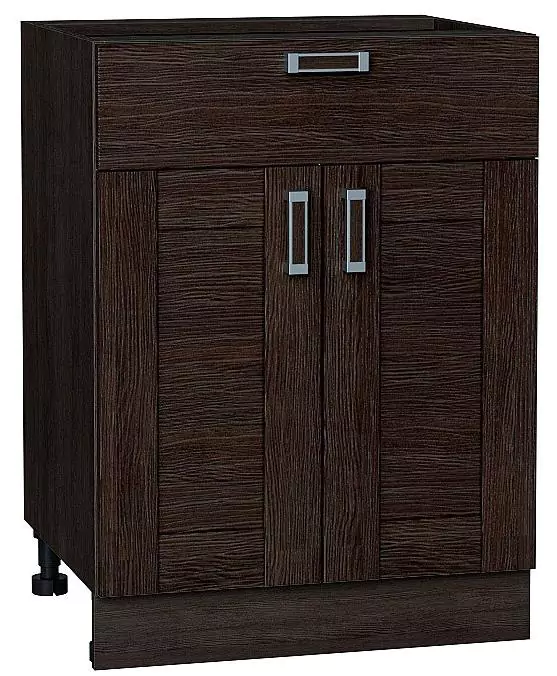 Шкаф нижний с 2-мя дверцами и ящиком Лофт Wenge Veralinga/Венге