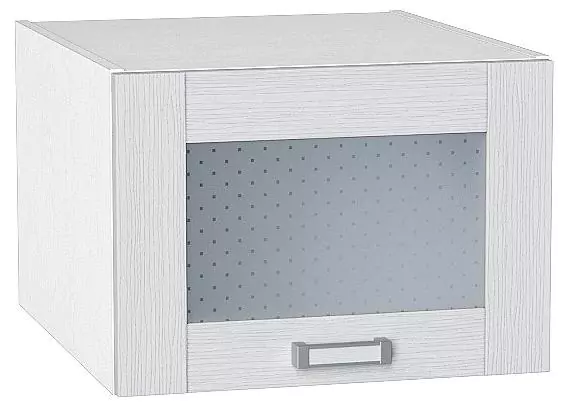 Шкаф верхний горизонтальный остекленный с увеличенной глубиной Лофт 500 Snow Veralinga/Белый