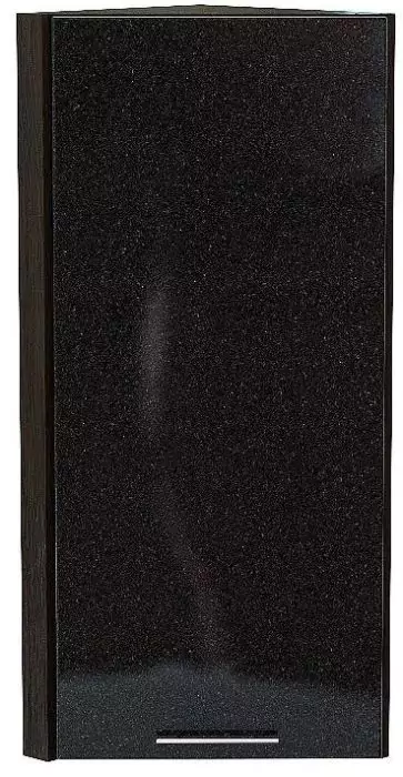 Шкаф верхний торцевой Валерия-М 920 Черный металлик/Венге