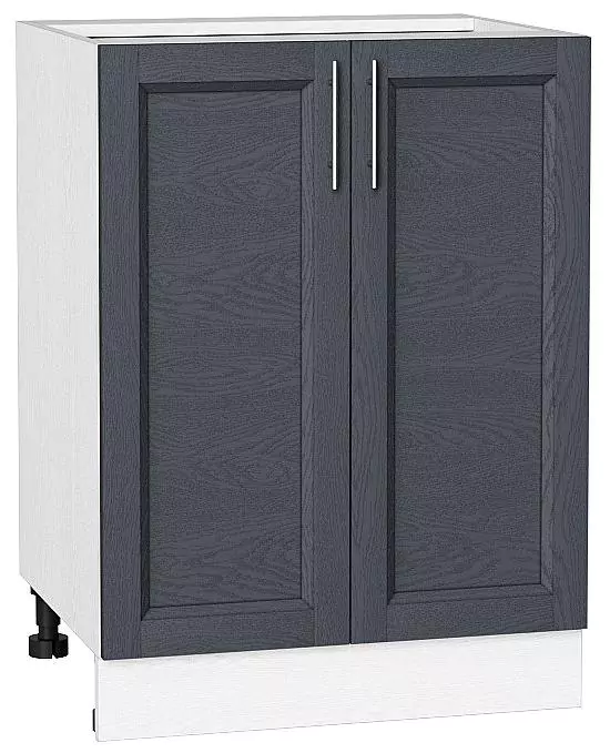 Шкаф нижний с 2-мя дверцами Сканди 600 Graphite Softwood/Белый