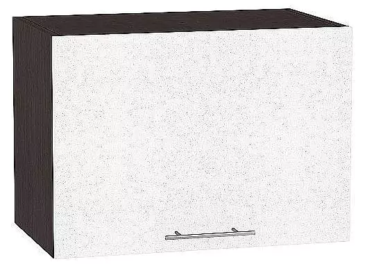 Шкаф верхний горизонтальный глубокий Валерия-М 500 Белый металлик/Венге