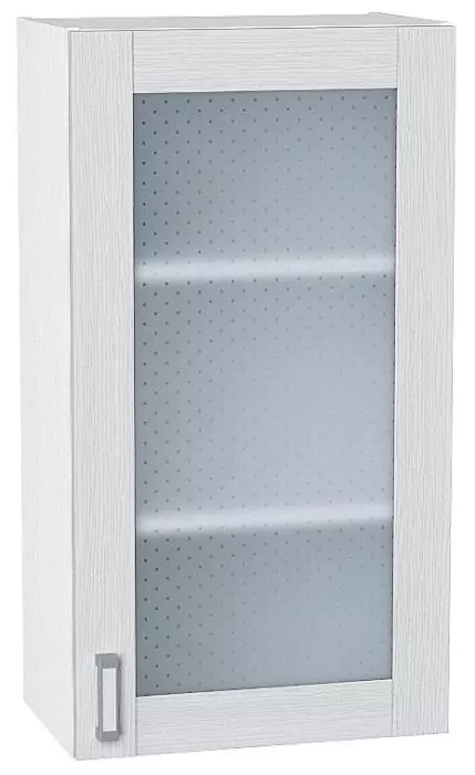 Шкаф верхний с 1-ой остекленной дверцей Лофт 920х500 Snow Veralinga/Белый