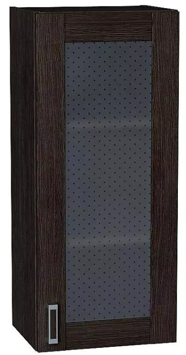 Шкаф верхний с 1-ой остекленной дверцей Лофт 920х400 Wenge Veralinga/Венге