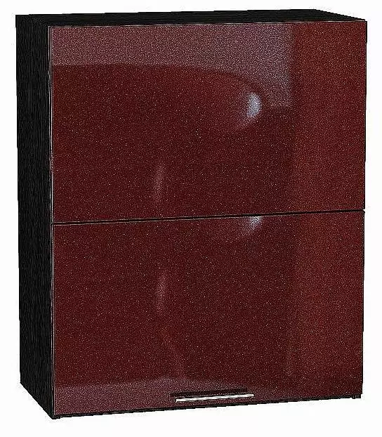 Шкаф верхний горизонтальный Валерия-М с подъемным механизмом 720х600 Гранатовый металлик/Венге