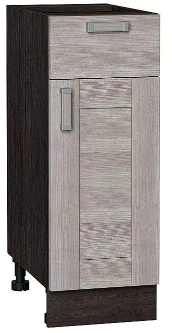 Шкаф нижний с 1-ой дверцей и ящиком Лофт 300 Cappuccino Veralinga/Венге