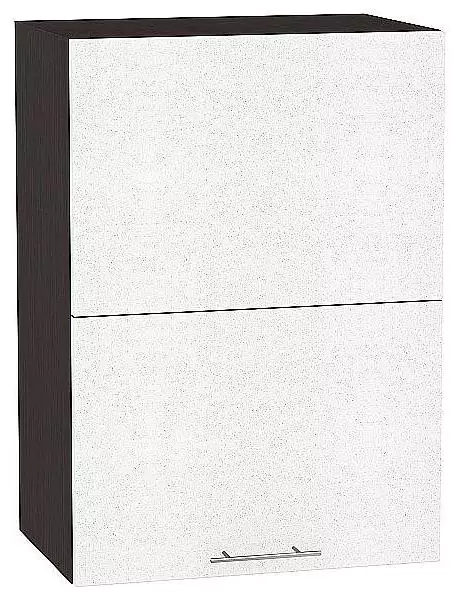 Шкаф верхний горизонтальный Валерия-М с подъемным механизмом 920х500 Белый металлик/Венге