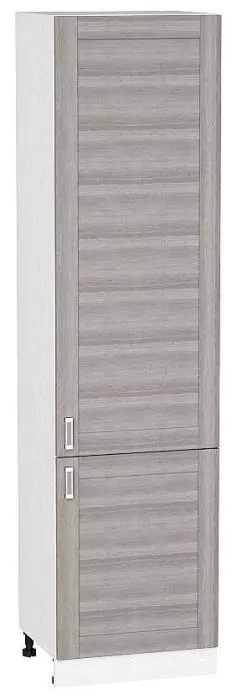 Шкаф пенал с 2-мя дверцами Лофт 600 (для верхних шкафов высотой 920) Cappuccino Veralinga/Белый