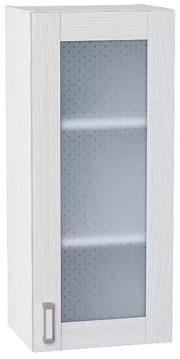 Шкаф верхний с 1-ой остекленной дверцей Лофт 920х400 Snow Veralinga/Белый