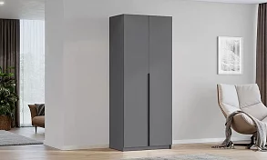 Шкаф двухдверный Берген ПРО ШК-800 с 3-мя полками (серый графит)