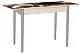 Стол обеденный раздвижной с фотопечатью Нью-йорк Чашка кофе/Серебристый металлик