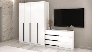 Комплект в гостиную Бастион 2.9 м Белый 