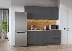 Кухня Айден ПРО 2.0м (серый графит/серый графит) Серый