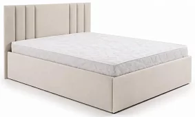 Кровать Мия 160x200 с основанием с матрасом Дивано Классик 160 Зависимые пружины (Боннель) Кровати без механизма Бежевый