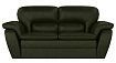 Прямой кожаный диван Георг 2 (Лофт), Зеленый