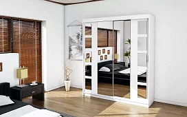 Шкаф-купе Миррор 7.2 Белый 