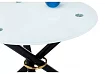 Стеклянный стол Рок белый / чёрный, Белый