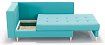 Кушетка Лея, Голубой