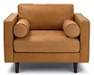 Кресло Жаклин 2 (Сканди) экокожа, Желтый
