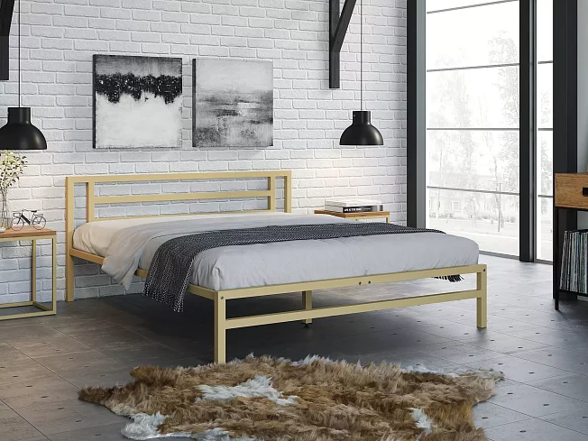 Двуспальная кровать Титан 160*200, Бежевый