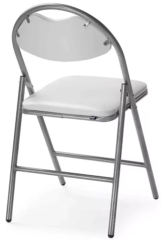 Стул на металлокаркасе Гикат белый полимер / светлый мусс, Белый