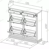 Обувница Благо Бежевый 