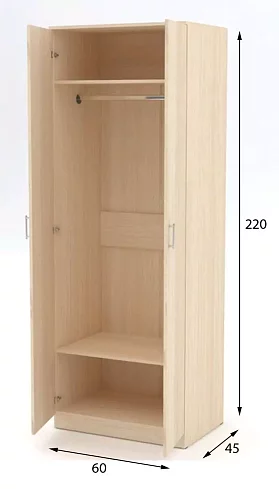 Шкаф распашной Эконом 2 BMS, Бежевый