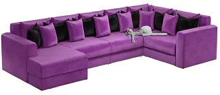 Угловой диван Мэдискона Еврокнижка Фиолетовый 